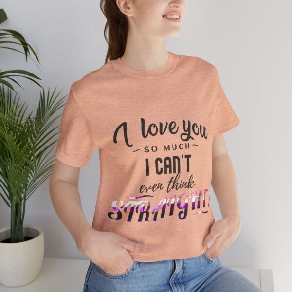 Genderfluid Flag T-shirt Valentines Day Unisex Size - I Can't Even Think Straight - Image 15