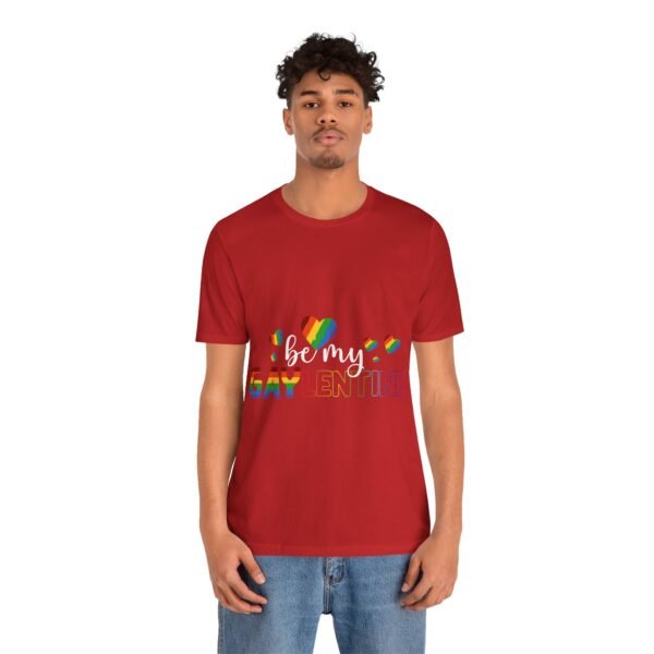 LGBT Flag T-shirt Valentines Day Unisex Size - Be My Gaylentine - Image 36