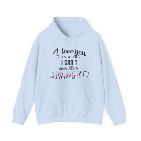 Transgender Flag Hoodie Valentine's Day Unisex Size - I Can't Even Think Straight - Image 15