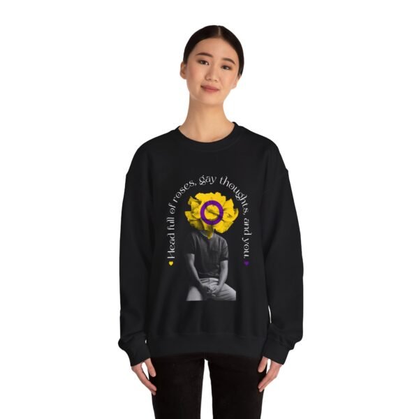 Intersexual Flag Heavy Blend Crewneck Sweatshirt Valentines Day Unisex Size - Head Full Of Roses - Image 8