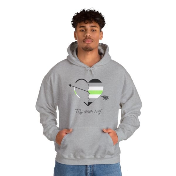 Agender Flag Hoodie Valentine's Day Unisex Size - My Other Half - Image 11