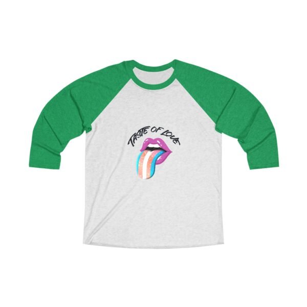 Transgender Flag Tri-Blend Raglan Tee Valentines Day Unisex Size - Taste Of Love - Image 5