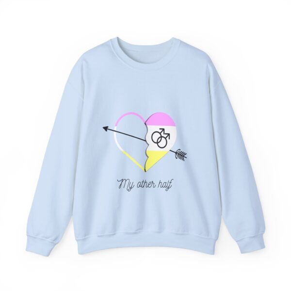 Twink Flag Heavy Blend Crewneck Sweatshirt Valentines Day Unisex Size - My Other Half - Image 5
