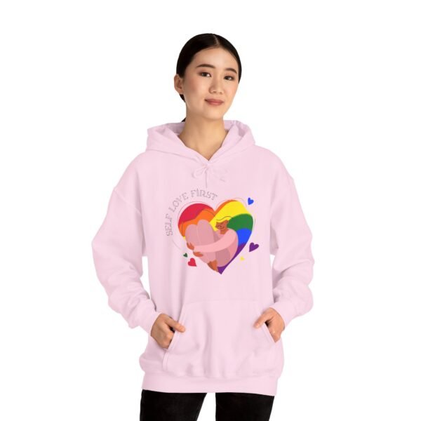 Lgbt Flag Hoodie Valentine's Day Unisex Size - Self Love First - Image 25