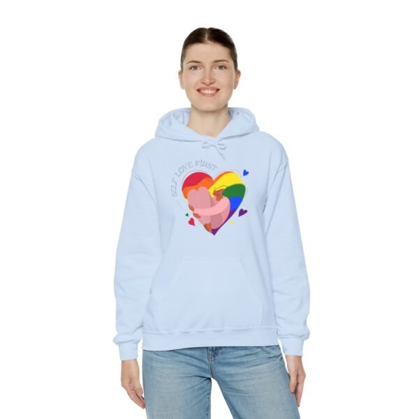 Lgbt Flag Hoodie Valentine's Day Unisex Size - Self Love First - Image 20
