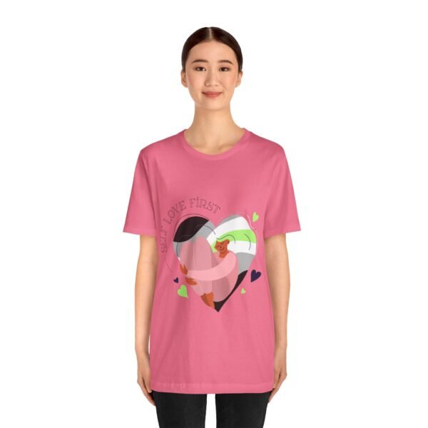 Gender Flag T-shirt Valentines Day Unisex Size - Self Love First - Image 14