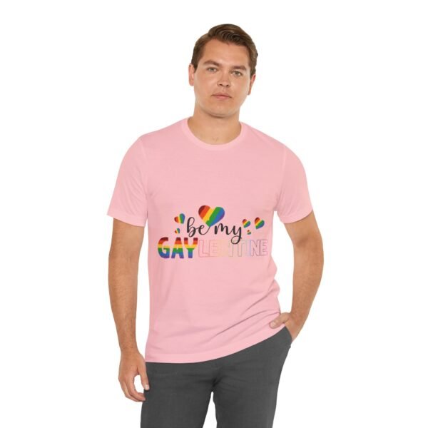 LGBT Flag T-shirt Valentines Day Unisex Size - Be My Gaylentine - Image 30