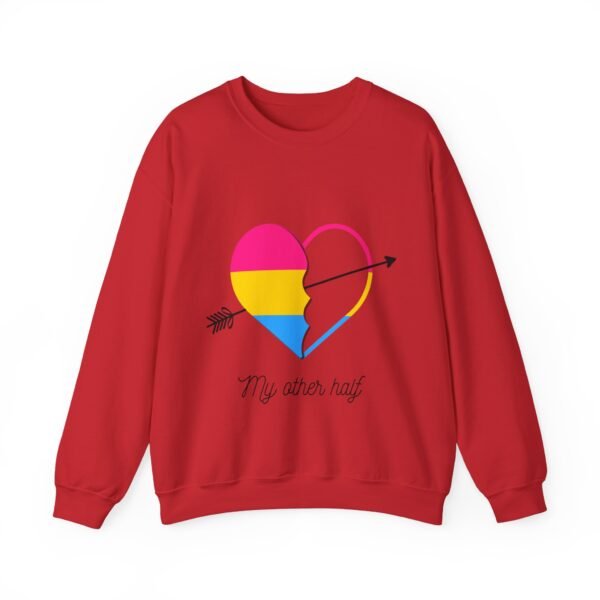 Pansexual Flag Heavy Blend Crewneck Sweatshirt Valentines Day Unisex Size - My Other Half - Image 17