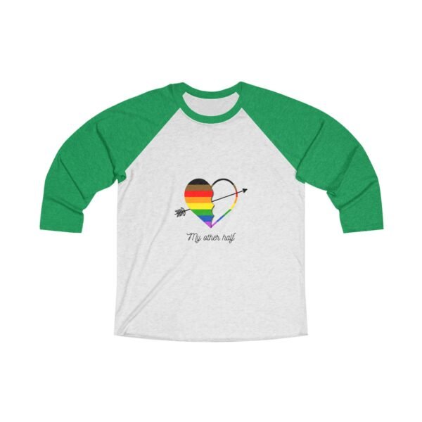 Philadelphia Flag Tri-Blend Raglan Tee Valentines Day Unisex Size - My Other Half - Image 5