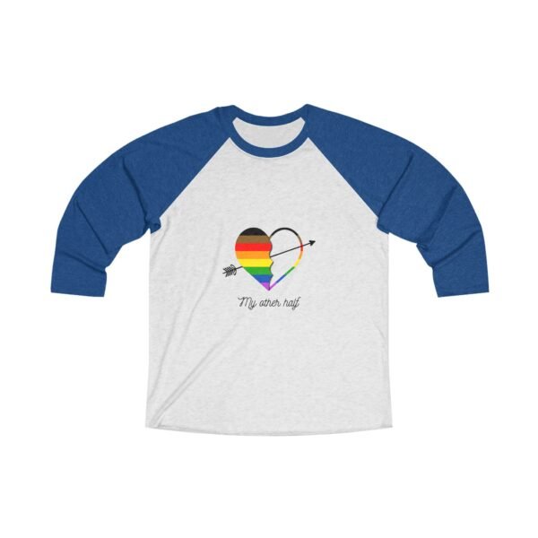 Philadelphia Flag Tri-Blend Raglan Tee Valentines Day Unisex Size - My Other Half - Image 7