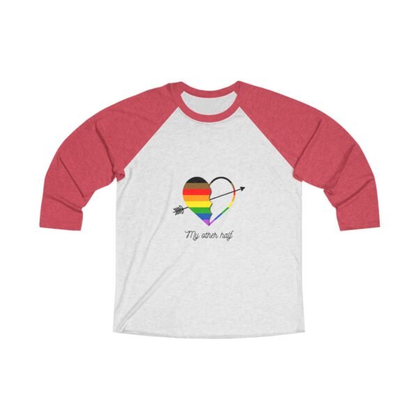 Philadelphia Flag Tri-Blend Raglan Tee Valentines Day Unisex Size - My Other Half - Image 3