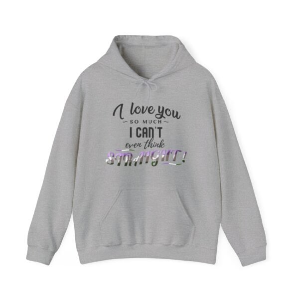 Genderqueer Flag Hoodie Valentine's Day Unisex Size - I Can't Even Think Straight - Image 15
