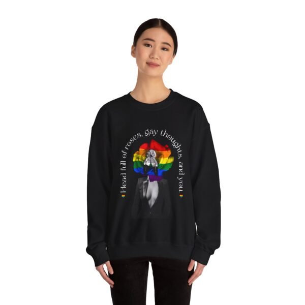 Two Spirit Flag Heavy Blend Crewneck Sweatshirt Valentines Day Unisex Size - Head Full Of Roses - Image 8
