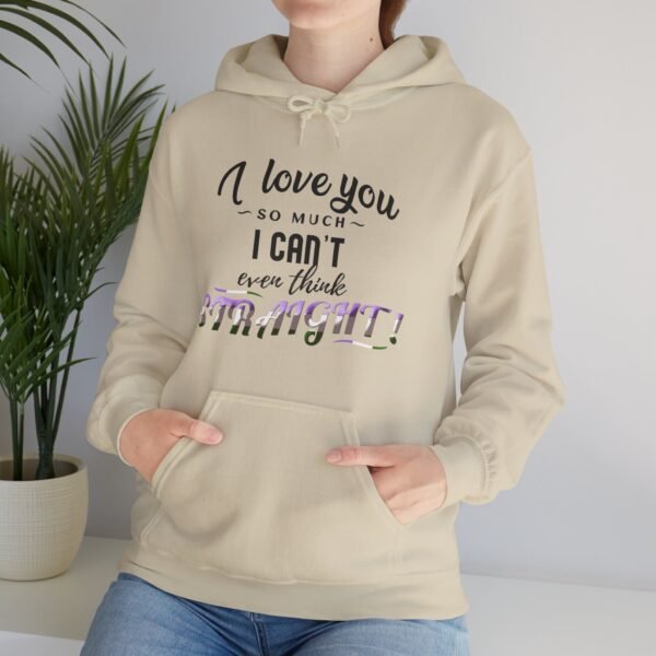 Genderqueer Flag Hoodie Valentine's Day Unisex Size - I Can't Even Think Straight - Image 14