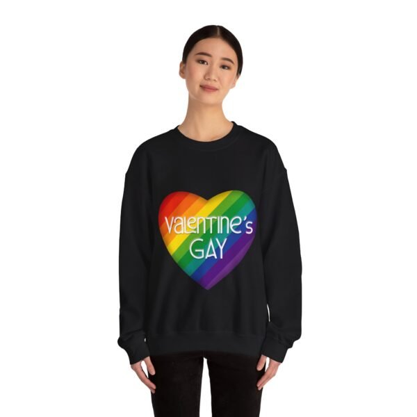 LGBT Flag Heavy Blend Crewneck Sweatshirt Valentines Day Unisex Size - Valentine's Gay - Image 8