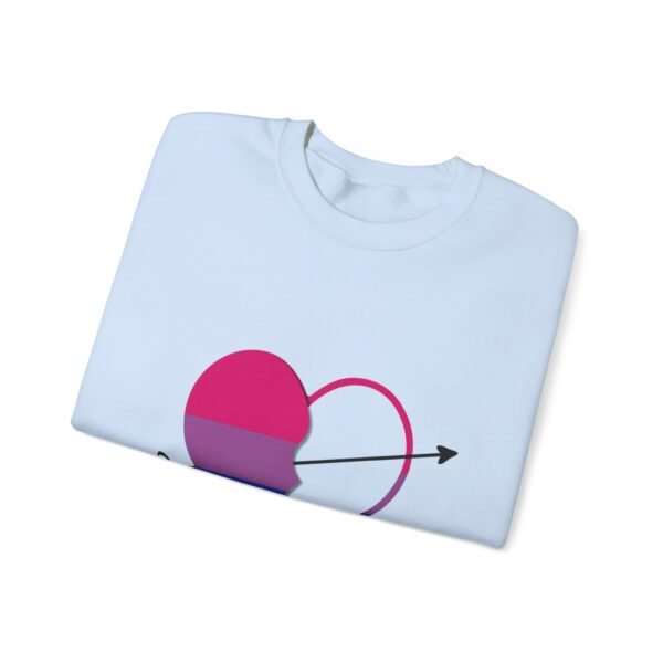 Bisexual Flag Heavy Blend Crewneck Sweatshirt Valentines Day Unisex Size - My Other Half - Image 15