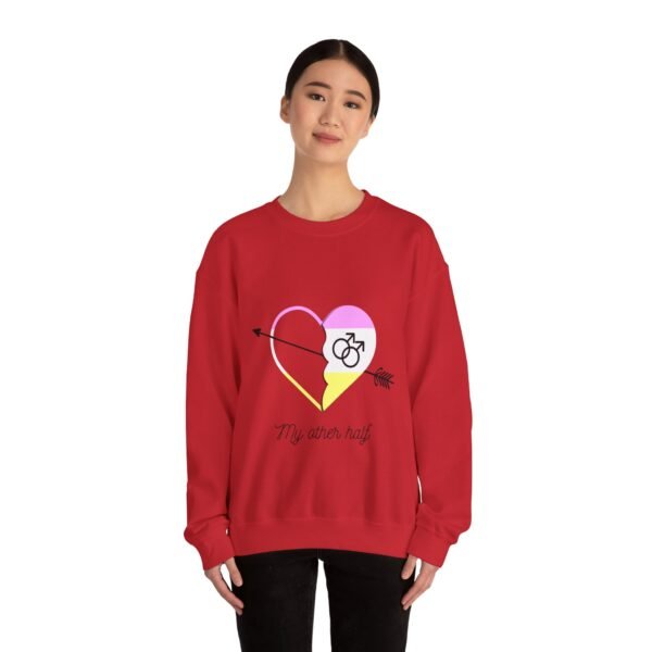 Twink Flag Heavy Blend Crewneck Sweatshirt Valentines Day Unisex Size - My Other Half - Image 16