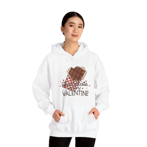 Hoodie Valentine's Day Unisex Size - Chocolate Is My Valentine - Image 3