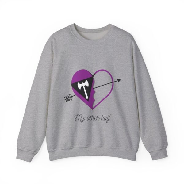 Labrys Lesbian Flag Heavy Blend Crewneck Sweatshirt Valentines Day Unisex Size - My Other Half - Image 9