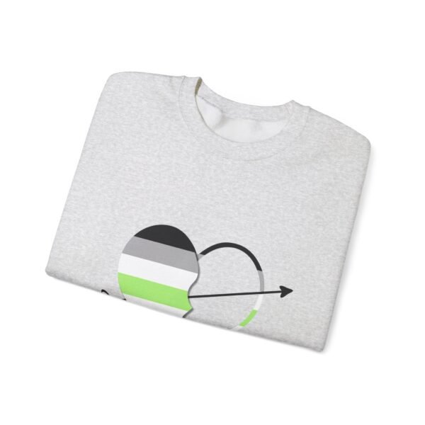 Agender Flag Heavy Blend Crewneck Sweatshirt Valentines Day Unisex Size - My Other Half - Image 3