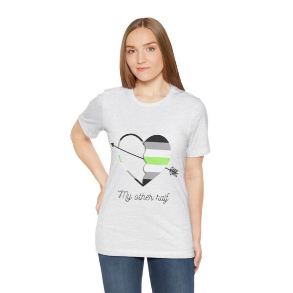 Agender Flag T-shirt Valentines Day Unisex Size - My Other Half - Image 5