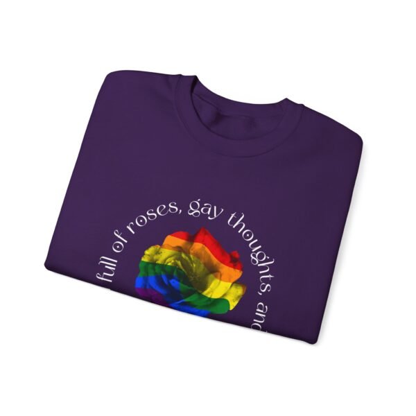 LGBT Flag Heavy Blend Crewneck Sweatshirt Valentines Day Unisex Size - Head Full Of Roses - Image 15