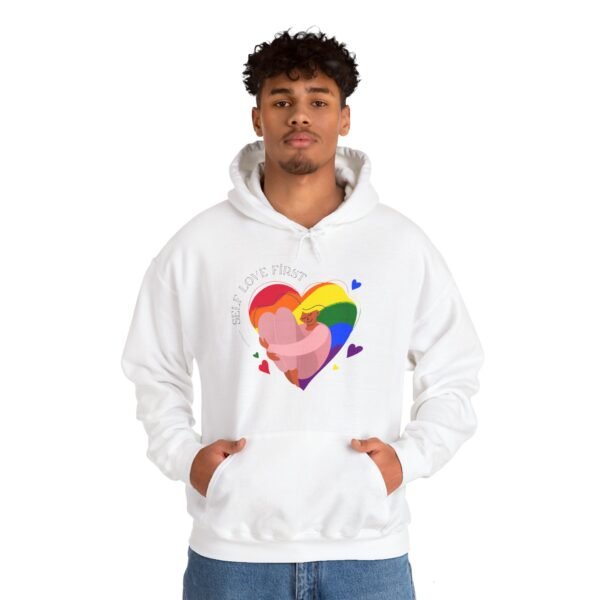 Lgbt Flag Hoodie Valentine's Day Unisex Size - Self Love First - Image 5