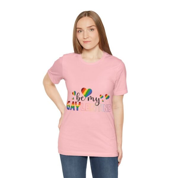 LGBT Flag T-shirt Valentines Day Unisex Size - Be My Gaylentine - Image 29