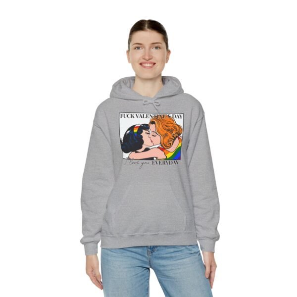 LGBTQ Hoodie Valentine's Day Unisex Size - Fuck Valentine's Day - Image 12