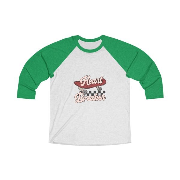 Tri-Blend Raglan Tee Valentines Day Unisex Size - Heart Breaker - Image 5