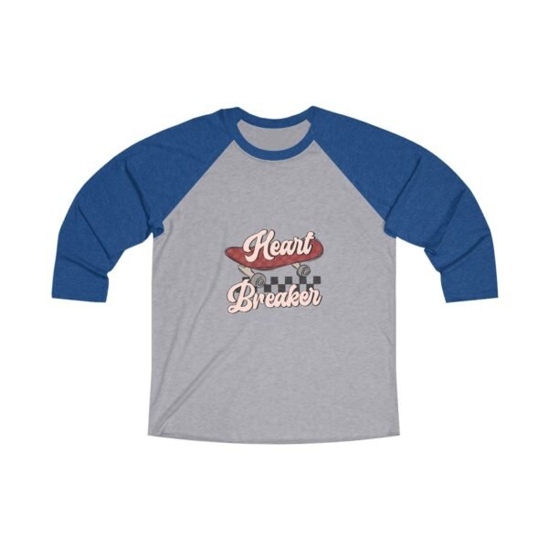 Tri-Blend Raglan Tee Valentines Day Unisex Size - Heart Breaker - Image 7