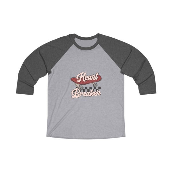 Tri-Blend Raglan Tee Valentines Day Unisex Size - Heart Breaker - Image 9