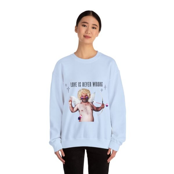 Gender Fluid Flag Heavy Blend Crewneck Sweatshirt Valentines Day Unisex Size - Love Is Never Wrong - Image 16