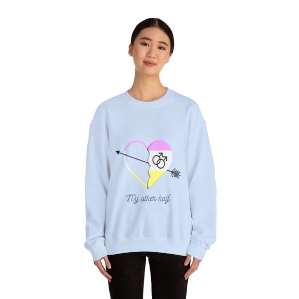 Twink Flag Heavy Blend Crewneck Sweatshirt Valentines Day Unisex Size - My Other Half - Image 8