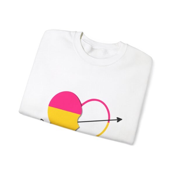 Pansexual Flag Heavy Blend Crewneck Sweatshirt Valentines Day Unisex Size - My Other Half - Image 3