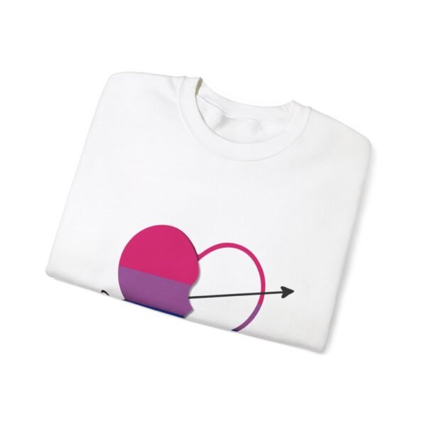 Bisexual Flag Heavy Blend Crewneck Sweatshirt Valentines Day Unisex Size - My Other Half - Image 3