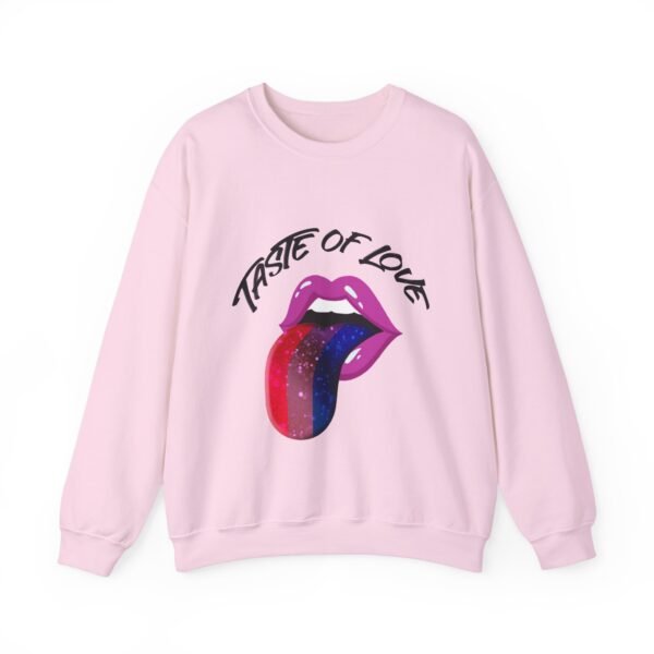 Bisexual Flag Heavy Blend Crewneck Sweatshirt Valentines Day Unisex Size - Taste Of Love - Image 17