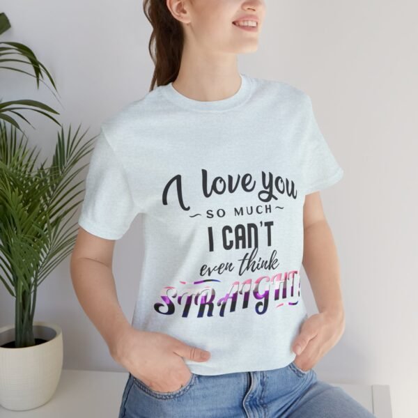 Genderfluid Flag T-shirt Valentines Day Unisex Size - I Can't Even Think Straight - Image 23