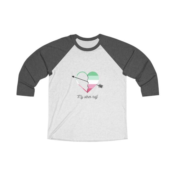 Abrosexual Flag Tri-Blend Raglan Tee Valentines Day Unisex Size - My Other Half