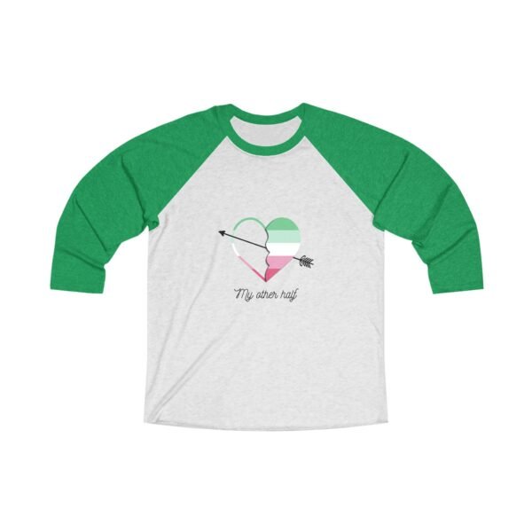 Abrosexual Flag Tri-Blend Raglan Tee Valentines Day Unisex Size - My Other Half - Image 5
