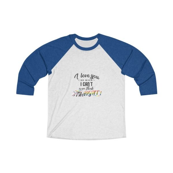 Progress Pride Flag Tri-Blend Raglan Tee Valentines Day Unisex Size - I Can't Even Think Straight - Image 7