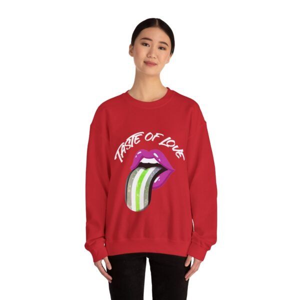 Agender Flag Heavy Blend Crewneck Sweatshirt Valentines Day Unisex Size - Taste Of Love - Image 16