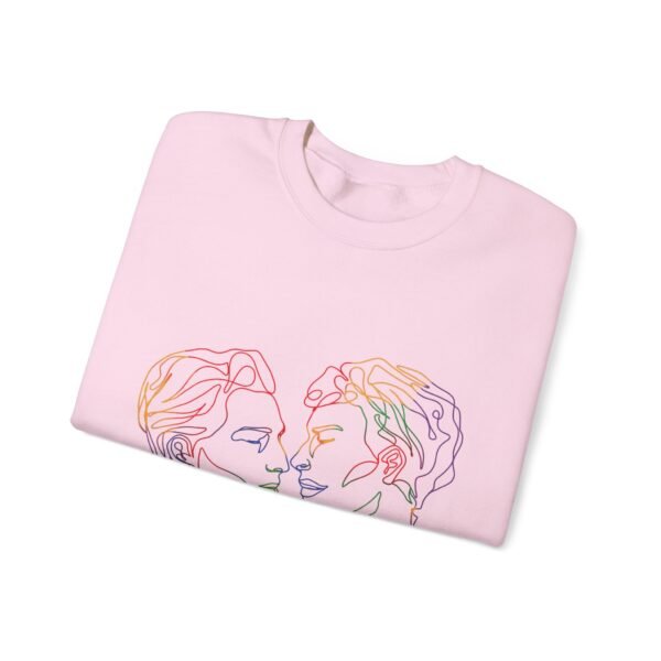 Gay Flag Heavy Blend Crewneck Sweatshirt Valentines Day Unisex Size - Love Is Love - Image 15