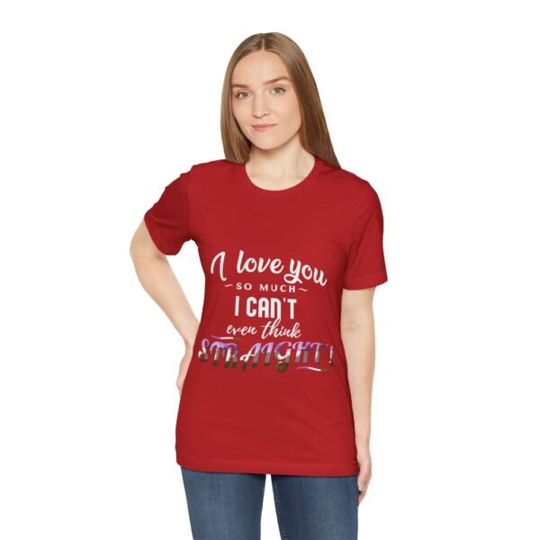 Genderqueer Flag T-shirt Valentines Day Unisex Size - I Can't Even Think Straight - Image 37