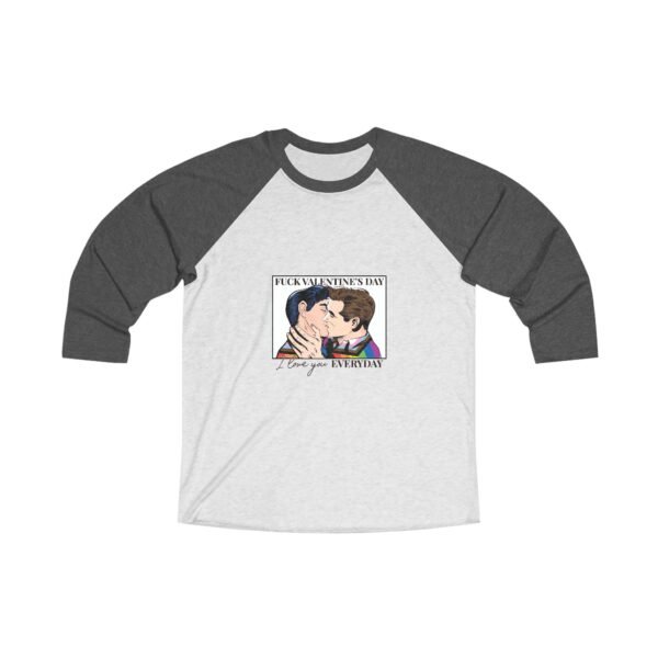 Progress Pride Flag Tri-Blend Raglan Tee Valentines Day Unisex Size - Fuck Valentine's Day