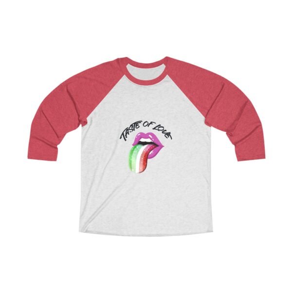 Abrosexual Flag Tri-Blend Raglan Tee Valentines Day Unisex Size - Taste Of Love - Image 3