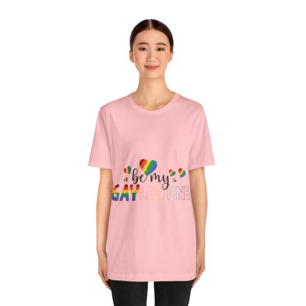 LGBT Flag T-shirt Valentines Day Unisex Size - Be My Gaylentine - Image 27