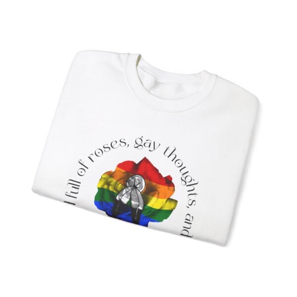 Two Spirit Flag Heavy Blend Crewneck Sweatshirt Valentines Day Unisex Size - Head Full Of Roses - Image 3