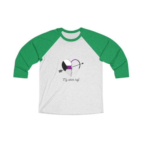 Demisexual Flag Tri-Blend Raglan Tee Valentines Day Unisex Size - My Other Half - Image 5