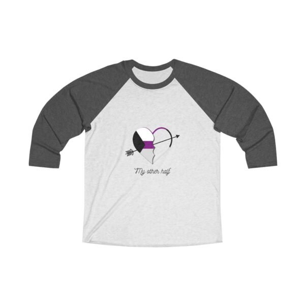 Demisexual Flag Tri-Blend Raglan Tee Valentines Day Unisex Size - My Other Half